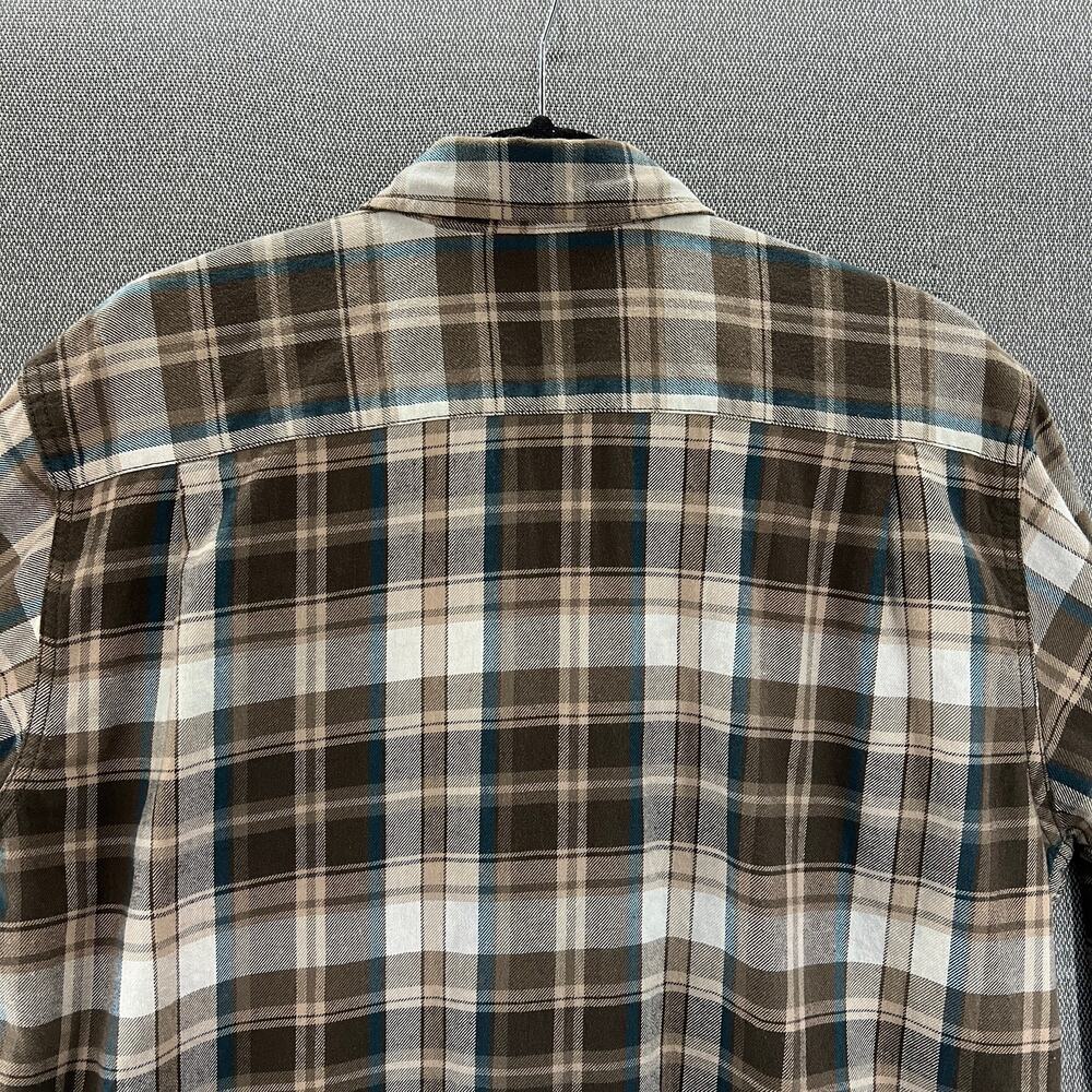 Wrangler Mens 100% Cotton Lightweight Long Sleeve Casual Plaid Button Up Shirt L - Picture 12 of 12